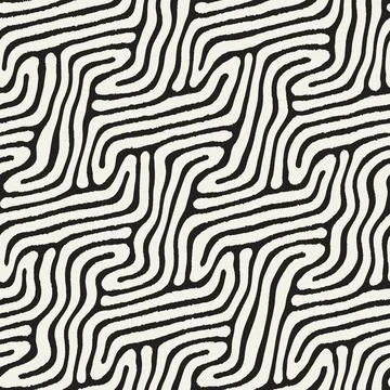 Vector seamless hand-painted pattern. Abstract decorative background with b.. Stock Illustration
