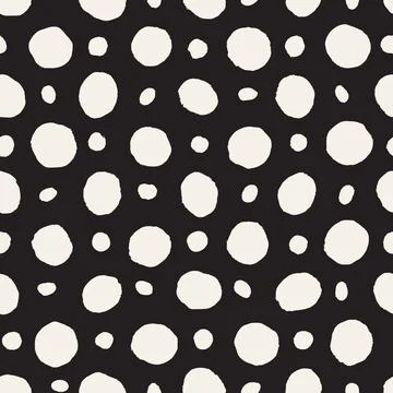 Vector seamless hand-painted pattern. Abstract decorative background with b.. Illustrazione stock