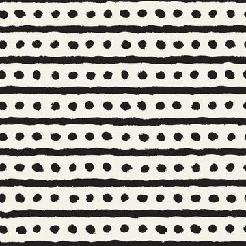 Vector seamless hand-painted pattern. Abstract decorative background with b.. Stock Illustration