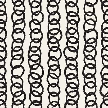 Vector seamless hand-painted pattern. Abstract decorative background with b.. Stock Illustration