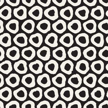 Vector seamless hand-painted pattern. Abstract decorative background with b.. Stock Illustration