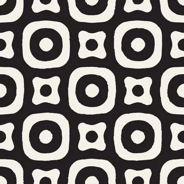 Vector seamless hand-painted pattern. Abstract decorative background with b.. Stock Illustration