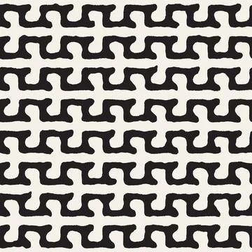 Vector seamless hand-painted pattern. Abstract decorative background with b.. Stock Illustration