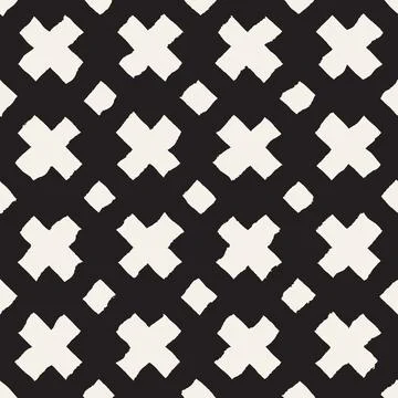 Vector seamless hand-painted pattern. Abstract decorative background with b.. Stock Illustration