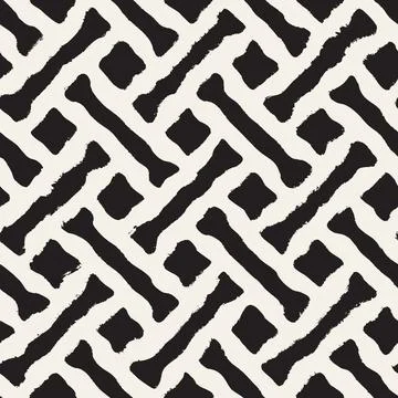 Vector seamless hand-painted pattern. Abstract decorative background with b.. イラスト素材