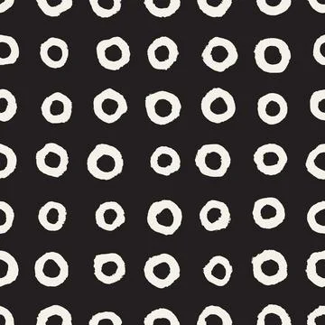 Vector seamless hand-painted pattern. Abstract decorative background with b.. Stock Illustration