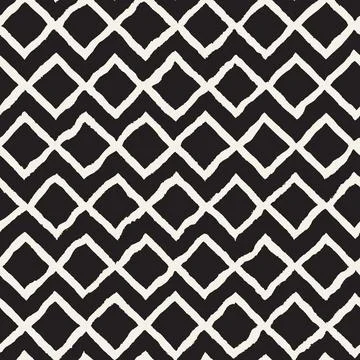 Vector seamless hand-painted pattern. Abstract decorative background with b.. Stock Illustration