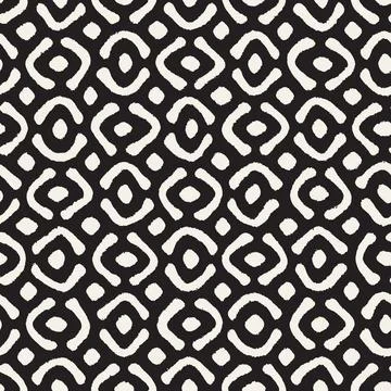 Vector seamless hand-painted pattern. Abstract decorative background with bru Stock Illustration