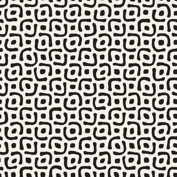 Vector seamless hand-painted pattern. Abstract decorative background with bru Stock Illustration