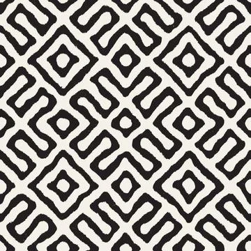 Vector seamless hand-painted pattern. Abstract decorative background with bru イラスト素材