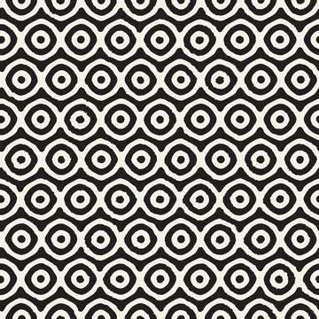 Vector seamless hand-painted pattern. Abstract decorative background with bru Stock Illustration