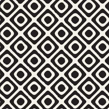 Vector seamless hand-painted pattern. Abstract decorative background with bru Illustrazione stock