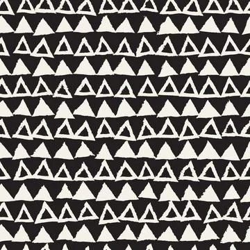 Vector seamless hand-painted pattern. Abstract decorative background with bru Stock Illustration