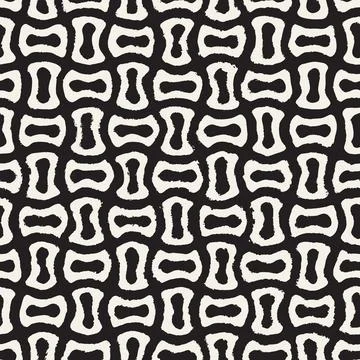 Vector seamless hand-painted pattern. Abstract decorative background with bru Stock Illustration