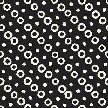 Vector seamless hand-painted pattern. Abstract decorative background with bru Stock Illustration