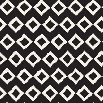 Vector seamless hand-painted pattern. Abstract decorative background with bru Stock Illustration