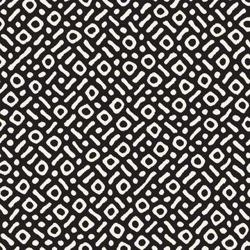 Vector seamless hand-painted pattern. Abstract decorative background with bru イラスト素材