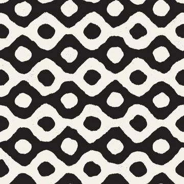Vector seamless hand-painted pattern. Abstract decorative background with bru Illustrazione stock