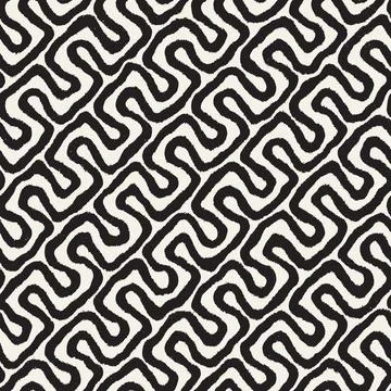 Vector seamless hand-painted pattern. Abstract decorative background with bru Stock Illustration