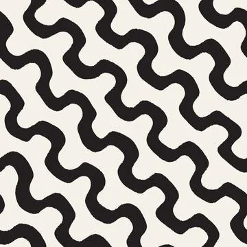 Vector seamless hand-painted pattern. Abstract decorative background with bru イラスト素材