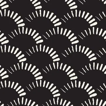 Vector seamless hand-painted pattern. Abstract decorative background with bru Stock Illustration