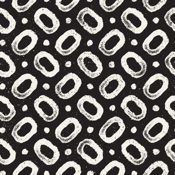 Vector seamless hand-painted pattern. Abstract decorative background with bru Stock Illustration