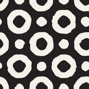 Vector seamless hand-painted pattern. Abstract decorative background with bru Stock Illustration