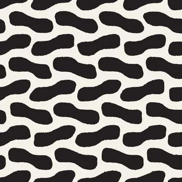 Vector seamless hand-painted pattern. Abstract decorative background with bru Stock Illustration