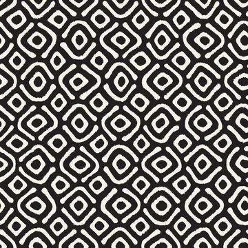 Vector seamless hand-painted pattern. Abstract decorative background with bru Stock Illustration