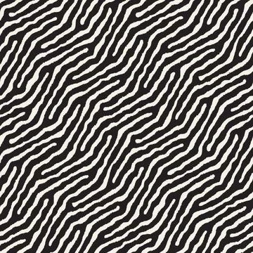 Vector seamless hand-painted pattern. Abstract decorative background with b.. Stock Illustration