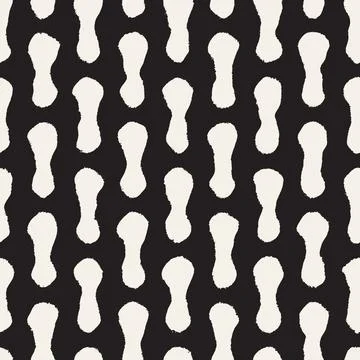 Vector seamless hand-painted pattern. Abstract decorative background with b.. Stock Illustration