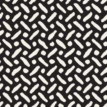 Vector seamless hand-painted pattern. Abstract decorative background with b.. Stock Illustration