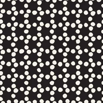 Vector seamless hand-painted pattern. Abstract decorative background with b.. Stock Illustration