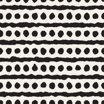 Vector seamless hand-painted pattern. Abstract decorative background with b.. Stock Illustration