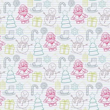 Vector seamless Happy New Year and Merry Christmas pattern Vector seamless... Stock Photos