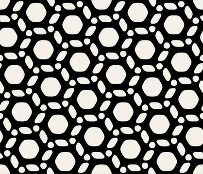 Vector Seamless Hexagon Rounded Pattern Stock Illustration