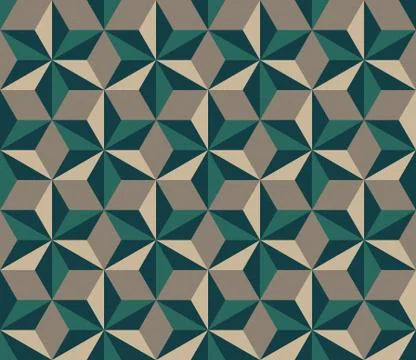 Vector Seamless  Hexagonal Triangles Rhombus Pattern Stock Illustration