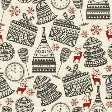 Vector seamless holiday pattern Illustrazione stock