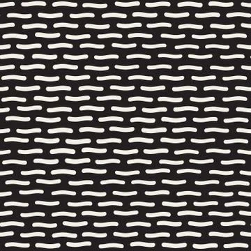 Vector Seamless Horizontal Rounded Lines Pattern Illustrazione stock