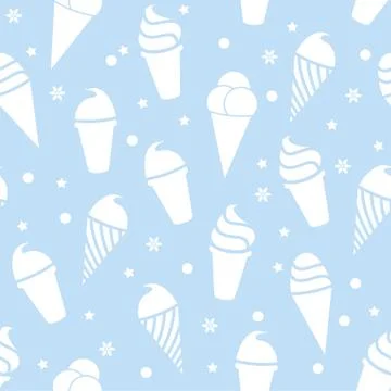 Vector seamless icecream pattern Stock Illustration