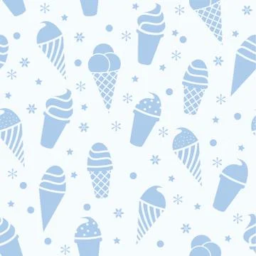 Vector seamless icecream pattern Stock Illustration