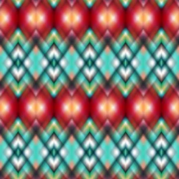 Vector seamless ikat ethnic pattern Stock Illustration