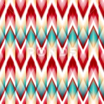 Vector seamless ikat ethnic pattern Stock Illustration