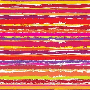 Vector seamless illustration of colored striped pattern in grunge style Stock Illustration