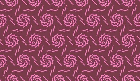 Vector Seamless illustration with curved line. Modern pattern in triangles st イラスト素材