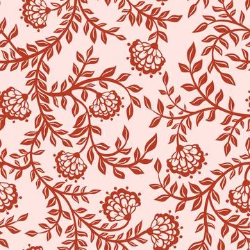 Vector seamless illustration with flowers Illustrazione stock