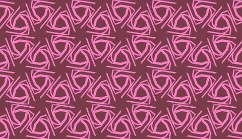 Vector Seamless illustration with pattern in triangles style. Curved line. De Stock Illustration