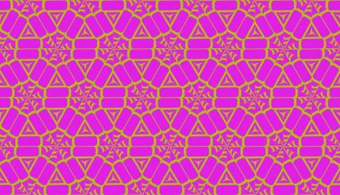 Vector Seamless illustration with pattern in triangles style. Curved line. De Illustrazione stock