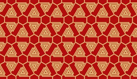 Vector Seamless illustration with pattern in triangles style. Curved line. De 스톡 일러스트