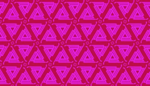 Vector Seamless illustration with pattern in triangles style. Curved line. De Stock Illustration
